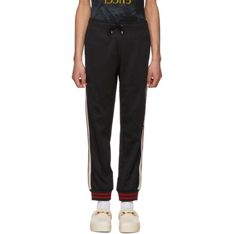 gucci black logo lounge pants|Gucci logo black hat.